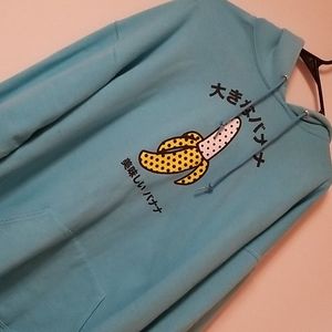 Neon Riot 2XL Banana Japanese Kanji Hoodie